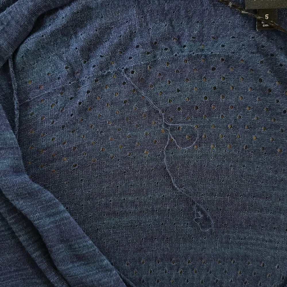Torrid Space-Dye Duster V-Neck Button-Front Sweater Blue - Picture 11 of 16